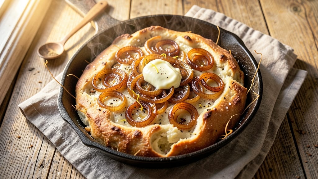 Artisan Onion Bread Recipe: Crusty Crown With Caramelized Onion Swirls