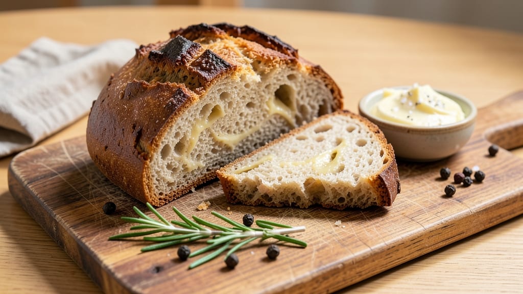 50 50 Bread Recipe: No-Knead, Walnut-Caramel Swirl Magic