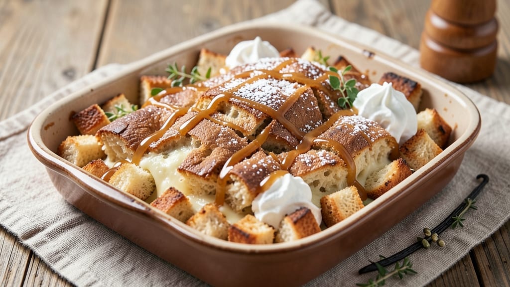 American Bread Pudding Recipe: Vanilla-Infused Custard With Caramelized Corn