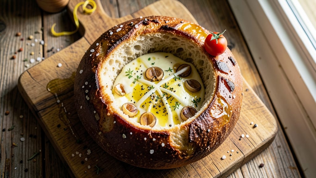 Artisan Bread Bowl Recipe: Hollowed Loaf Perfect for Soups and Stews