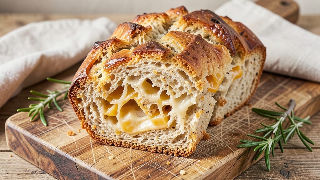Almond Cheese Bread Recipe: Nutty Crispy Crown With Gooey Pull-Apart Magic