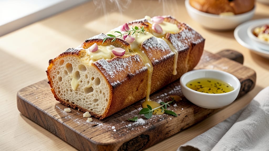 Awesome Garlic Bread Recipe: Buttery Knife-Sharp Crust and Garlicky Ooze