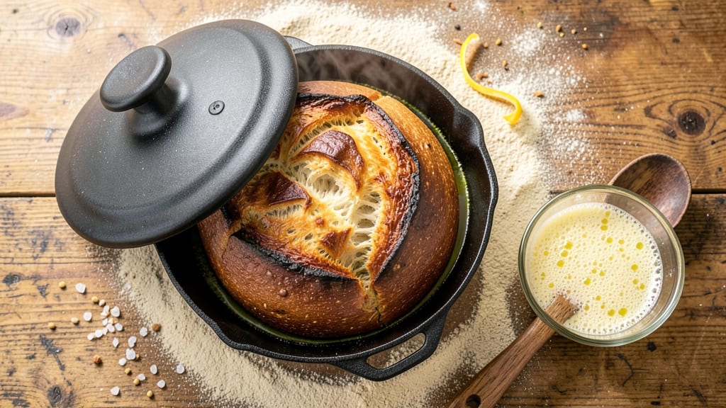 Artisanal Dutch Oven Bread Recipe: Crusty Crown With Pillowy Crumb in One Bake
