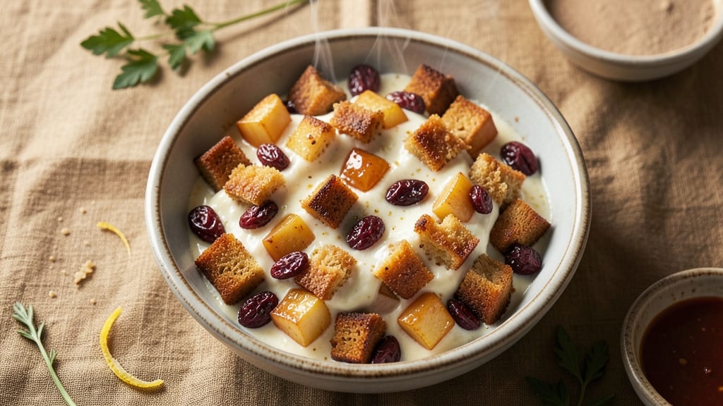 Apple Raisin Bread Pudding Recipe: Warm Spiced Custard With Chewy Fruit Bites